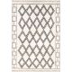 New Moroccon Design Handmade White Wool Rug